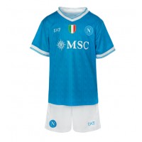Stroje piłkarskie SSC Napoli Koszulka Podstawowej dla dzieci 2025-26 Krótki Rękaw (+ szorty)